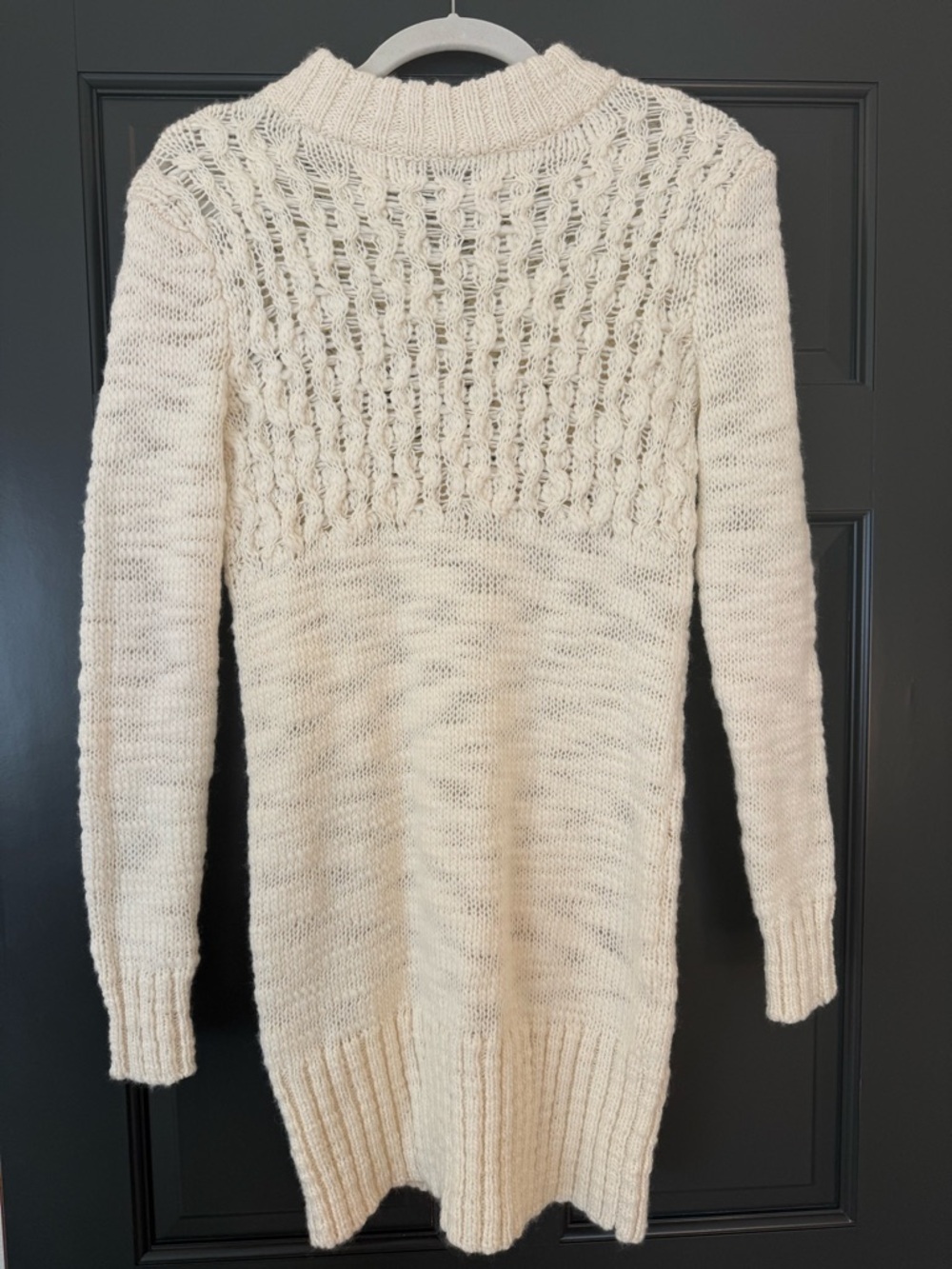 American Eagle Cream Cable Knit Sweater Dress Size XS